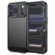 Techsuit - Carbon szilikon tok - iPhone 17 Pro - Fekete