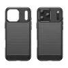 Techsuit - Carbon szilikon tok - iPhone 17 Pro - Fekete