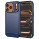 Techsuit - Carbon szilikon tok - iPhone 17 Pro Max - Kék