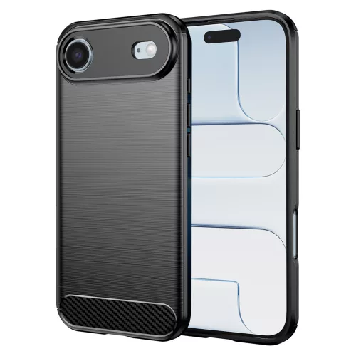 Techsuit - Carbon szilikon tok - iPhone 17 Air - Fekete