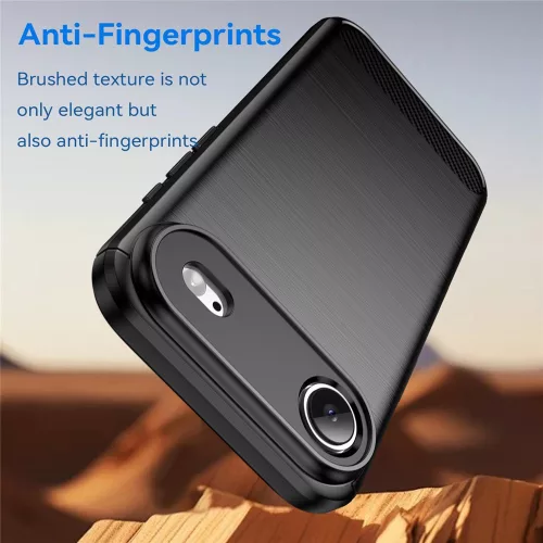 Techsuit - Carbon szilikon tok - iPhone 17 Air - Fekete