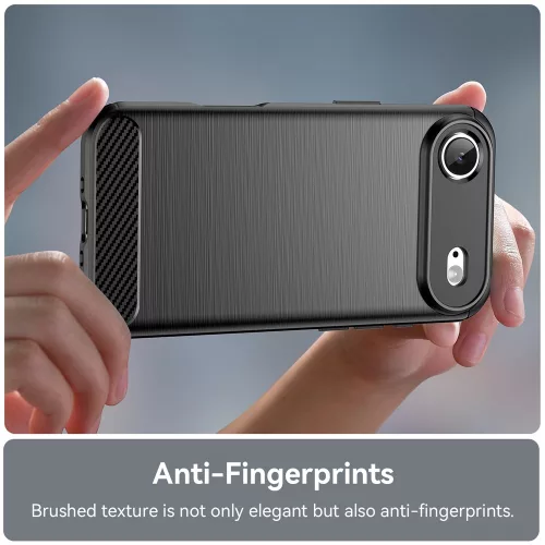Techsuit - Carbon szilikon tok - iPhone 17 Air - Fekete