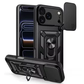  Techsuit - CamShield ütésálló tok - iPhone 17 Pro - Fekete