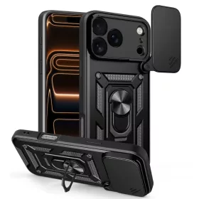   Techsuit - CamShield ütésálló tok - iPhone 17 Pro Max - Fekete