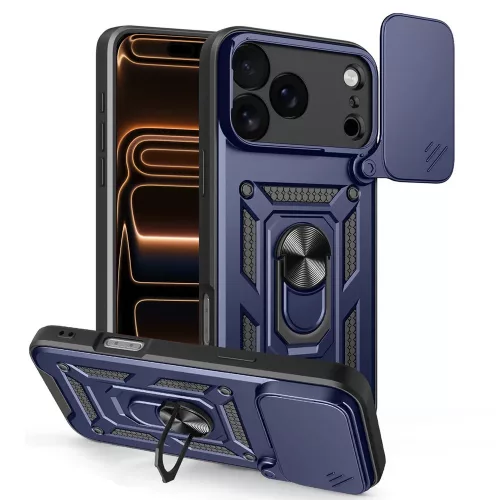 Techsuit - CamShield ütésálló tok - iPhone 17 Pro Max - Kék