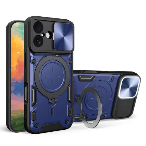 Techsuit - CamGuard Pro tok ütésálló tok - iPhone 17 - Kék