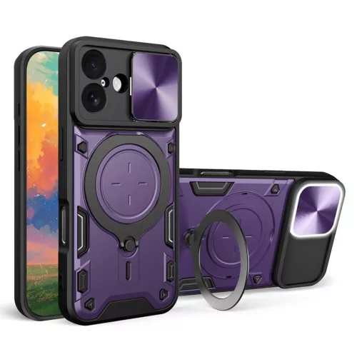 Techsuit - CamGuard Pro tok ütésálló tok - iPhone 17 - Lila