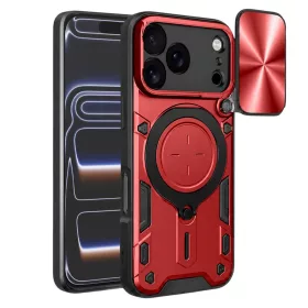   Techsuit - CamGuard Pro tok ütésálló tok - iPhone 17 Pro - Piros