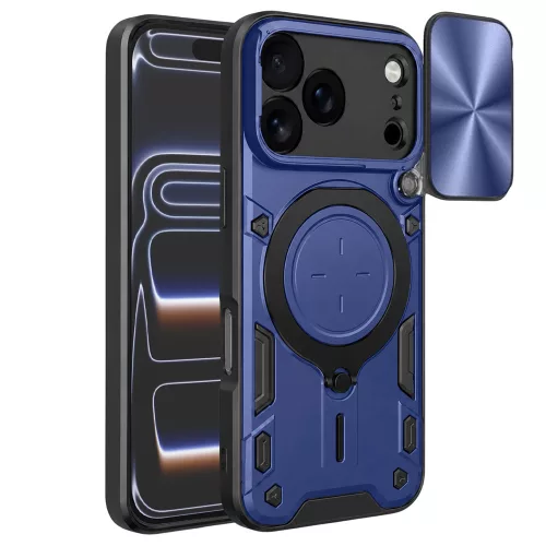 Techsuit - CamGuard Pro tok ütésálló tok - iPhone 17 Pro - Kék