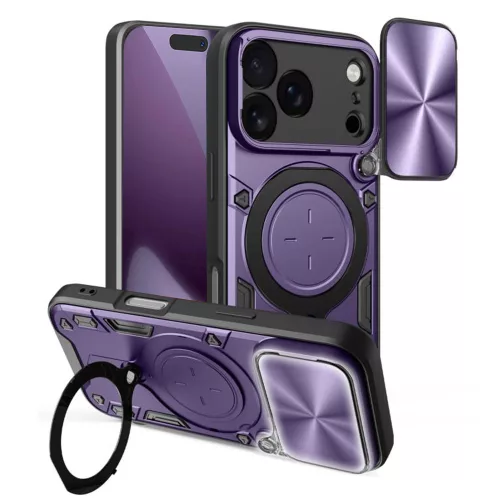 Techsuit - CamGuard Pro tok ütésálló tok - iPhone 17 Pro - Lila