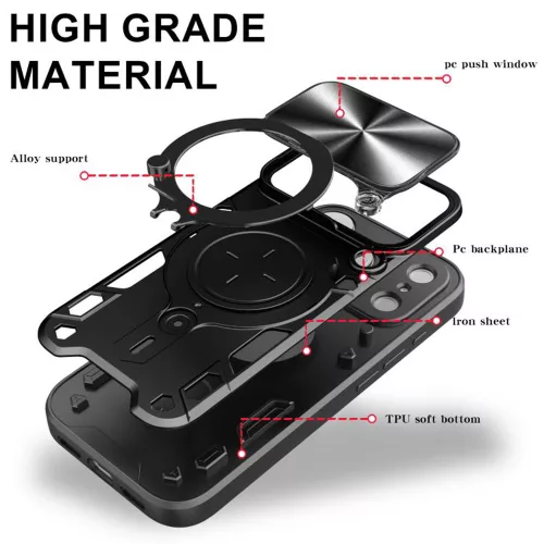 Techsuit - CamGuard Pro tok ütésálló tok - iPhone 17 Pro - Lila