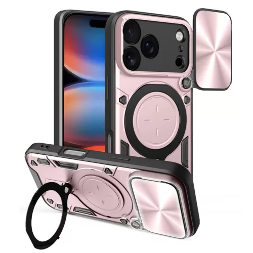 Techsuit - CamGuard Pro tok ütésálló tok - iPhone 17 Pro Max - Rosegold