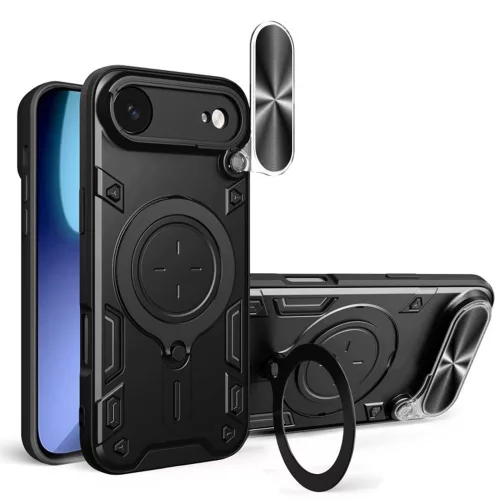 Techsuit - CamGuard Pro tok ütésálló tok - iPhone 17 Air - Fekete