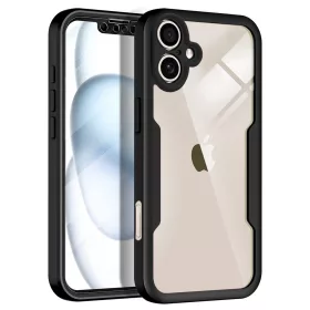   Techsuit - ColorVerse 360 tok kijelzővédővel - iPhone 17 - Fekete