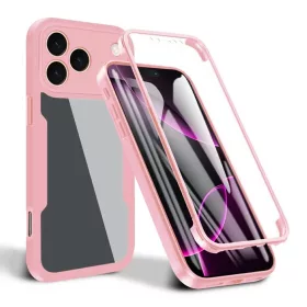   Techsuit - ColorVerse 360 tok kijelzővédővel - iPhone 17 Pro - Rózsaszín