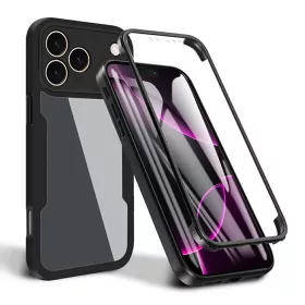   Techsuit - ColorVerse 360 tok kijelzővédővel - iPhone 17 Pro Max - Fekete