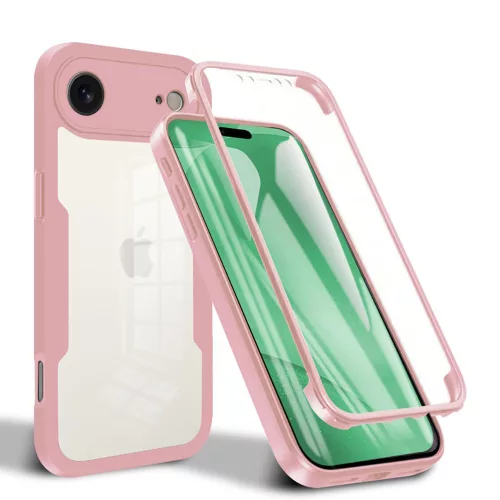 Techsuit - ColorVerse 360 tok kijelzővédővel - iPhone 17 Air - Rózsaszín