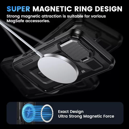 Techsuit - Camvault MagSafe ütésálló tok - iPhone 17 Air - Fekete
