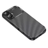 Techsuit - CarbonFiber szilikon tok - iPhone 17 - Fekete