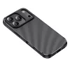 Techsuit - CarbonFiber szilikon tok - iPhone 17 Pro - Fekete