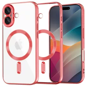   Techsuit - Luxury Crystal MagSafe tok - iPhone 17 - Piros átlátszó