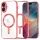 Techsuit - Luxury Crystal MagSafe tok - iPhone 17 - Piros átlátszó