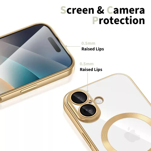 Techsuit - Luxury Crystal MagSafe tok - iPhone 17 - Sötétzöld átlátszó