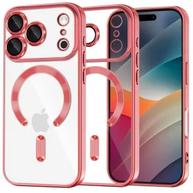   Techsuit - Luxury Crystal MagSafe tok - iPhone 17 Pro - Piros átlátszó