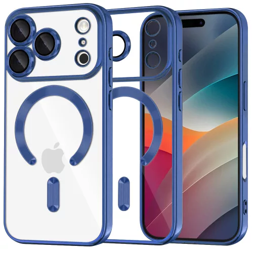 Techsuit - Luxury Crystal MagSafe - iPhone 17 Pro - Kék átlátszó