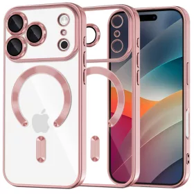   Techsuit - Luxury Crystal MagSafe - iPhone 17 Pro Max - Rózsaszín átlátszó