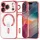Techsuit - Luxury Crystal MagSafe tok - iPhone 17 Pro Max - Piros átlátszó