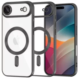   Techsuit - Luxury Crystal MagSafe tok - iPhone 17 Air - Fekete átlátszó