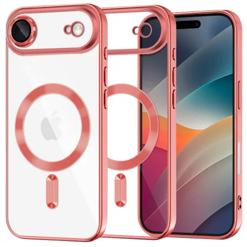 Techsuit - Luxury Crystal MagSafe tok - iPhone 17 Air - Piros átlátszó