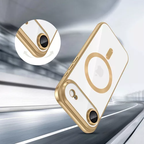 Techsuit - Luxury Crystal MagSafe tok - iPhone 17 Air - Piros átlátszó
