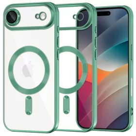   Techsuit - Luxury Crystal MagSafe tok - iPhone 17 Air - Zöld átlátszó