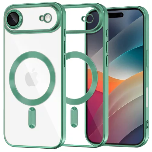 Techsuit - Luxury Crystal MagSafe tok - iPhone 17 Air - Zöld átlátszó