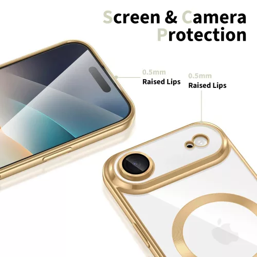Techsuit - Luxury Crystal MagSafe tok - iPhone 17 Air - Zöld átlátszó