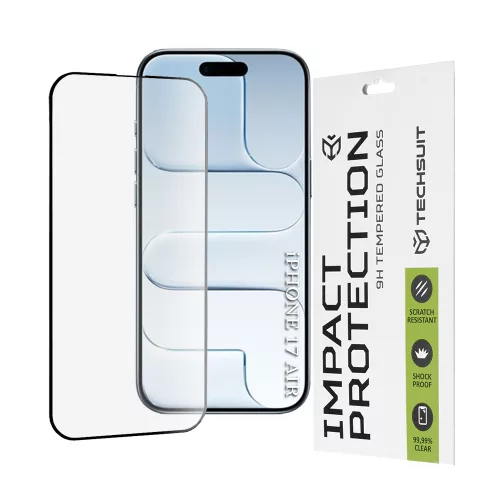 Techsuit - 111D Full Cover / Full Glue üvegfólia - iPhone 17 Air - Fekete széllel