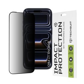   Techsuit - 111D Privacy betekintésgátló üvegfólia - iPhone 17 Pro - Fekete