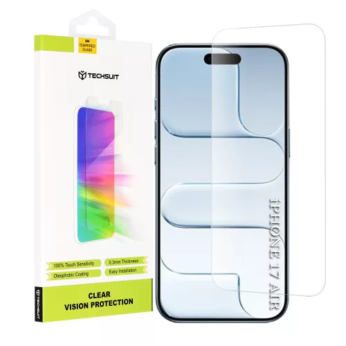 Techsuit - Clear Vision üvegfólia - iPhone 17 Air - Átlátszó