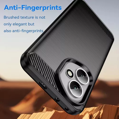 Techsuit - Carbon szilikon tok - Honor 400 - Fekete