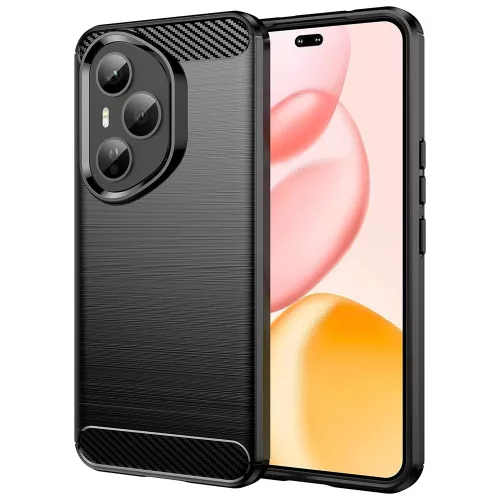 Techsuit - Carbon szilikon tok - Honor 400 Pro - Fekete