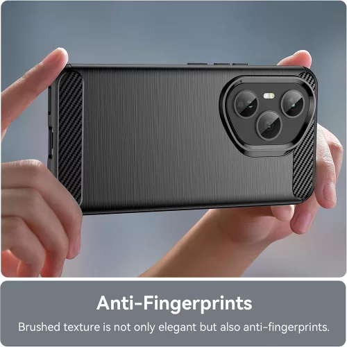 Techsuit - Carbon szilikon tok - Honor 400 Pro - Fekete