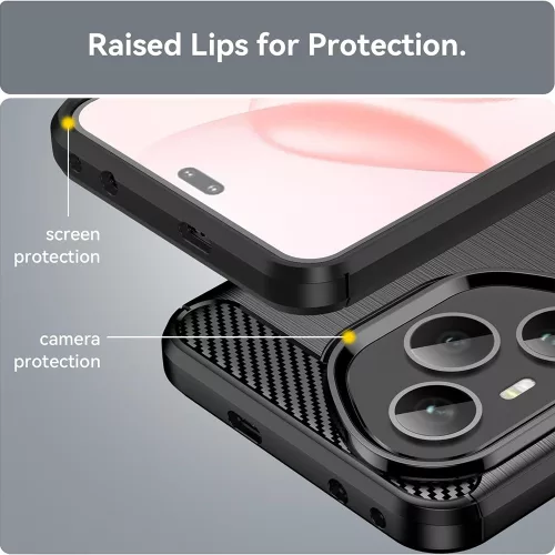 Techsuit - Carbon szilikon tok - Honor 400 Pro - Fekete