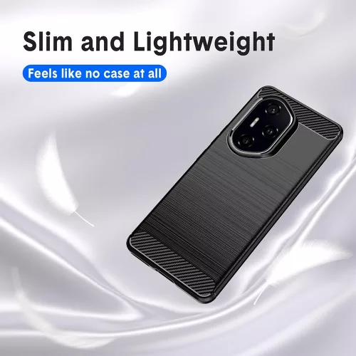Techsuit - Carbon szilikon tok - Honor 400 Pro - Fekete