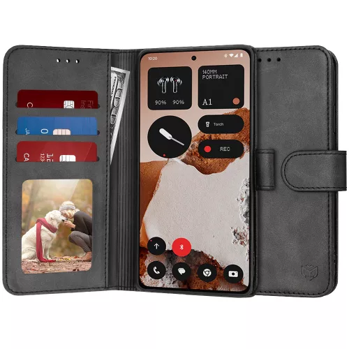 Techsuit - Diary Book kinyitható tok - Nothing CMF Phone 2 Pro - Fekete