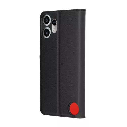 Techsuit - Leather Folio kinyitható tok - Nothing CMF Phone 2 Pro - Fekete