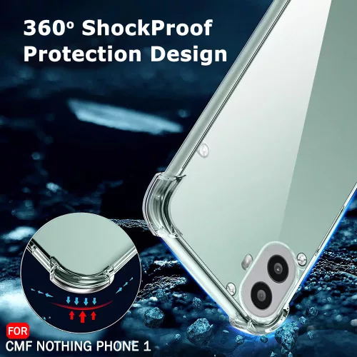 Techsuit - Shockproof Átlátszó Ütésálló Szilikon tok - Nothing CMF Phone 2 Pro - Átlátszó
