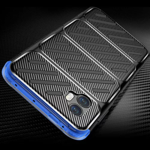 Techsuit - CarbonFiber szilikon tok - Samsung Galaxy Xcover7 Pro - Fekete