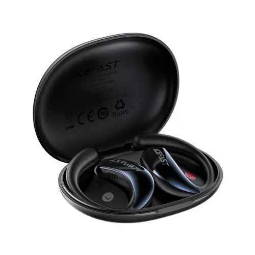 Acefast - Vezeték nélküli fülhallgató Acefit SE (FA005) - basszussal, Bluetooth V5.4, zajcsökkentéssel, HD hívásokkal, IPX4, 400mAh - fekete